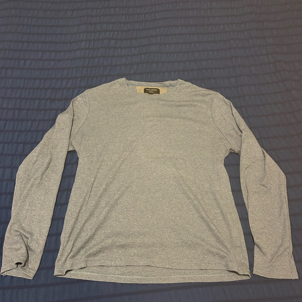Men's Heathered Blue Long Sleeve Shirt